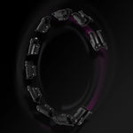 HMS Hula Hop Set HHW11 BLACK with studs and weight + BR163 BLACK PLUS SIZE belt fekete kiegészítő 17-44-634