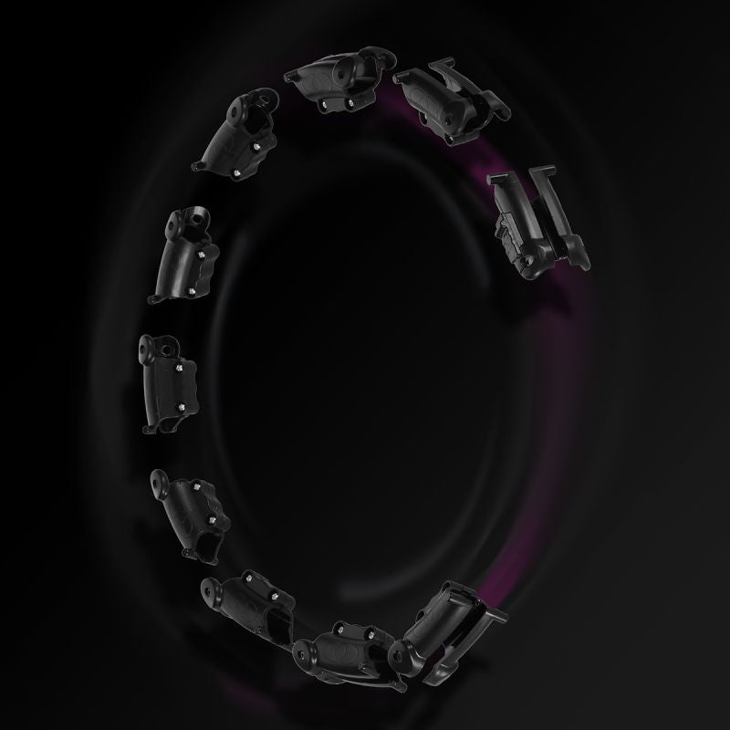 HMS Hula Hop Set HHW11 BLACK with studs and weight + BR163 BLACK PLUS SIZE belt fekete kiegészítő 17-44-634