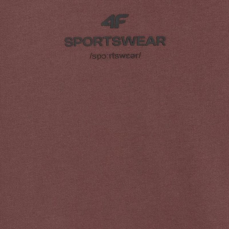 4f Men's T-shirt M2961 dark brown 4FWAW25TTSHM2961 80S Ruházat