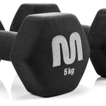 Meteor 2x5 kg cast iron dumbbell set uniw hátizsák 17847