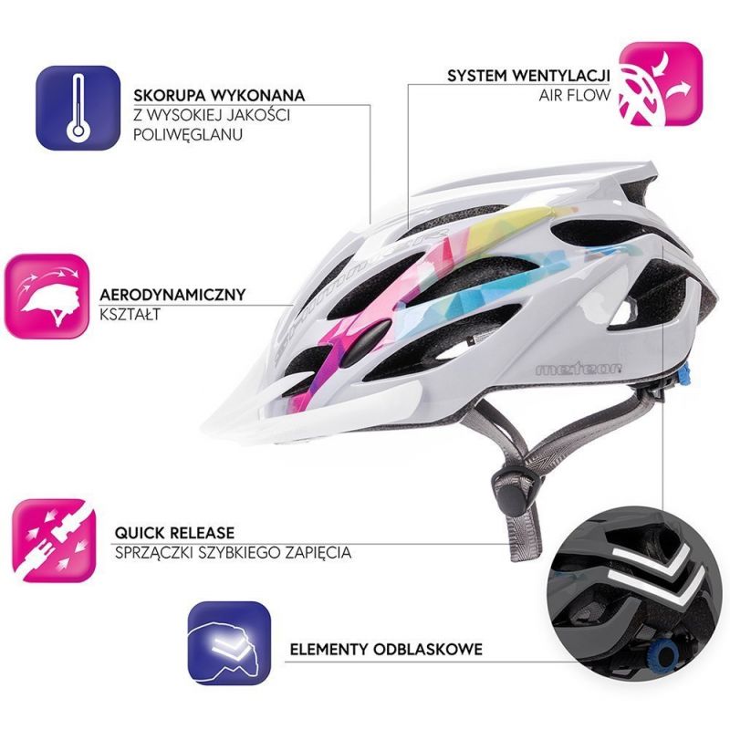 Meteor Shimmer Bike Helmet uniw sisak 24756-24758
