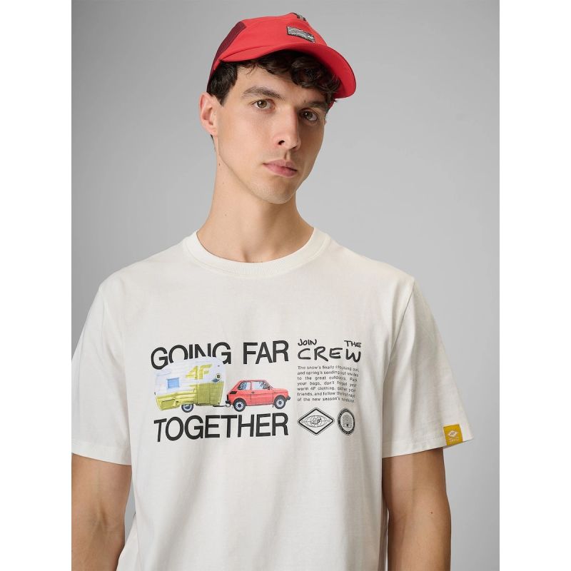 4F Men's regular printed T-shirt póló 4FRSS26TTSHM3810-11S