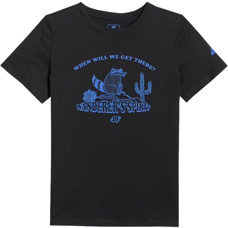 Boy's T-shirt 4F M2815 deep 4FJWSS26TTSHM2815 20S fekete clothing