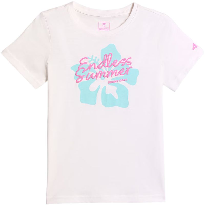 4F T-shirt for girls F2938 white 10S fehér póló 4FJWSS26TTSHF293810S