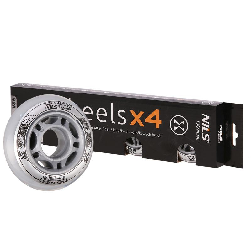 PU 70x24 82A TRANSPARENT WHEELS (4 pcs.) NILS EXTREME