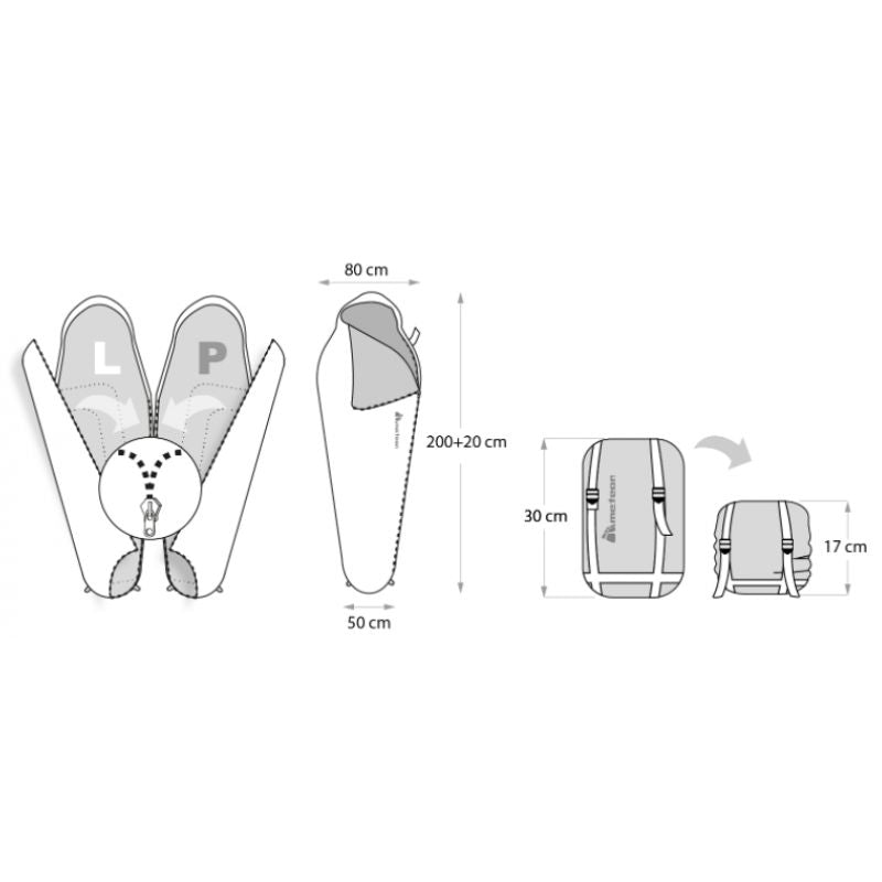 Meteor Indus sleeping bag uniw tourist equipment, sleeping bags