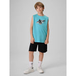 4F Boy's regular sleeveless T-shirt with print póló