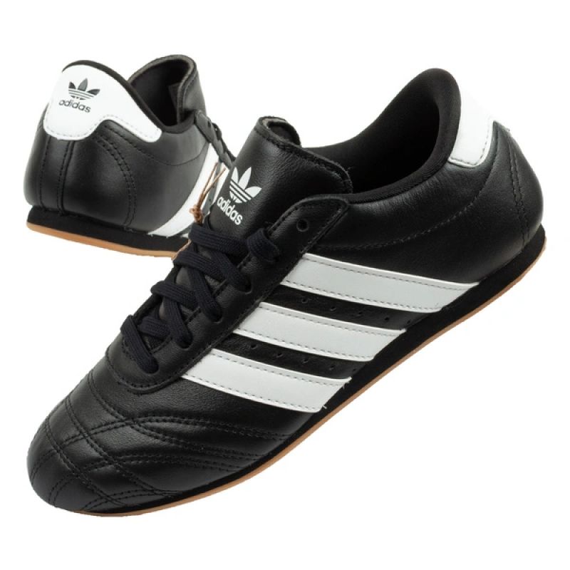Adidas women's sports shoes Taekwondo Lace black fashionable leather