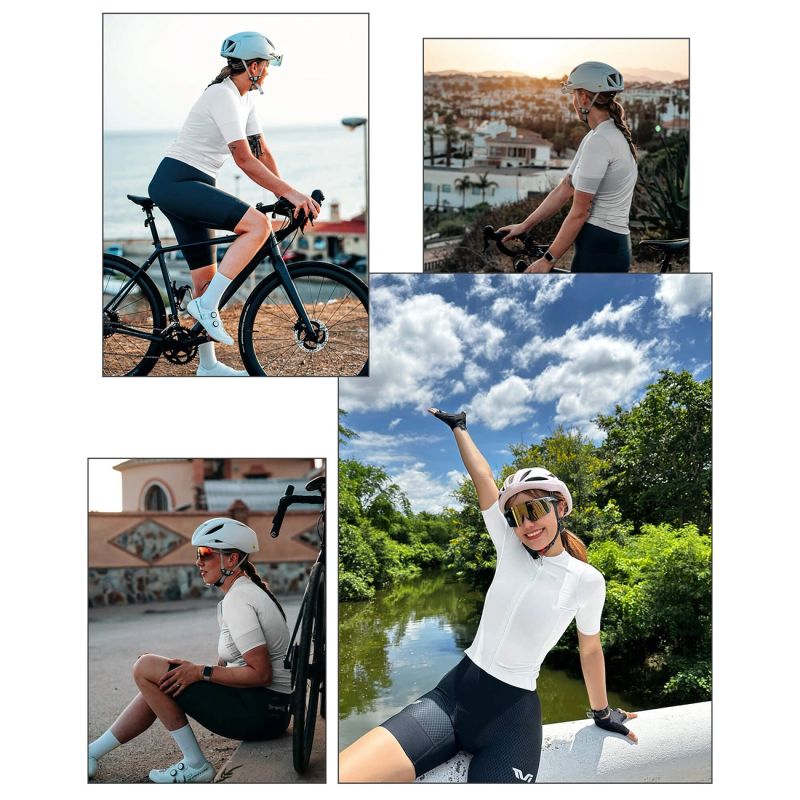 Rockbros 15210007011 TVI L Women's Cycling Jersey - White l \ biały póló 15210007003-211668
