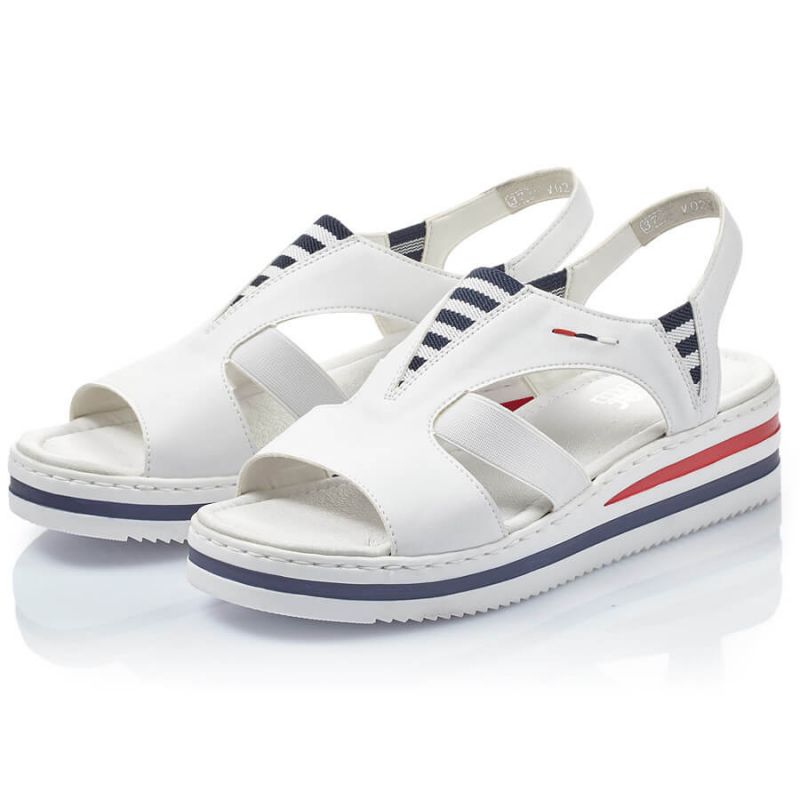 Rieker W V02Y5 wedge white fehér sandals