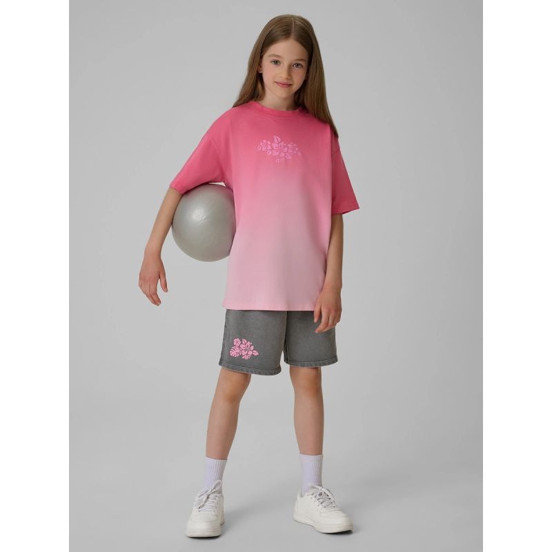 4F Girls' loose T-shirt with print 158/164 ruházat 4FJRSS26TTSHF4186-90A