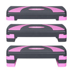 Rebel Aerobics and Fitness Step ACTIVE, 3 Levels, Grey-Purple lila edzéssegítő RBA-3225-PU