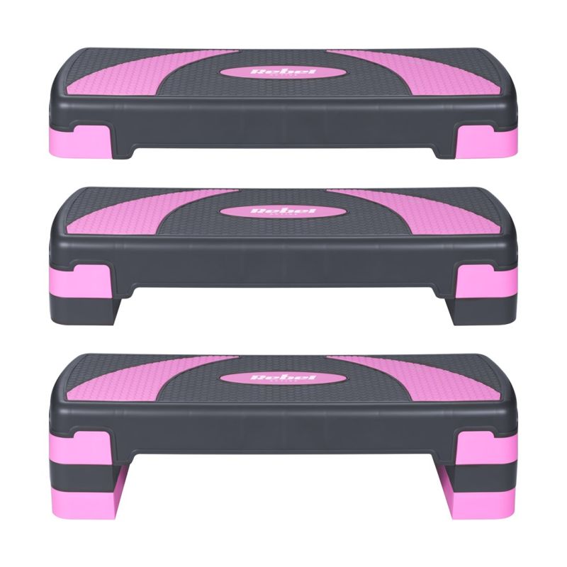 Rebel Aerobics and Fitness Step ACTIVE, 3 Levels, Grey-Purple lila edzéssegítő RBA-3225-PU