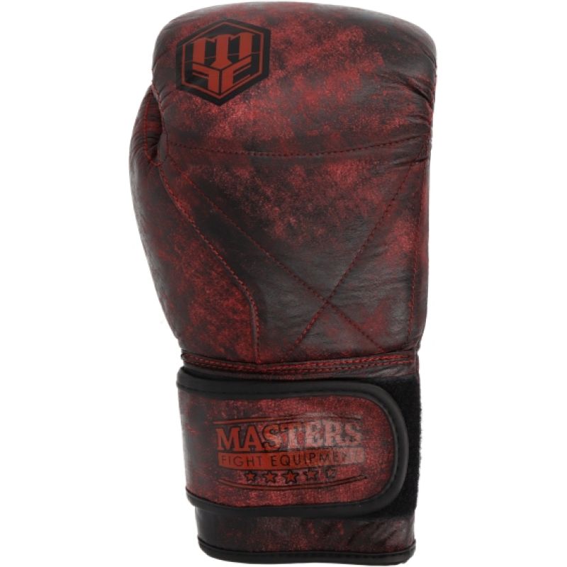 MASTERS FIGHT EQUIPMENT MASTERS RBT-MAROON Leather Boxing Gloves kesztyű 01348-12