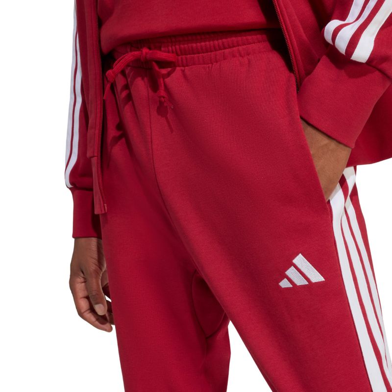 Men's adidas Essential 3-Stripes French Terry Burgundy Pants