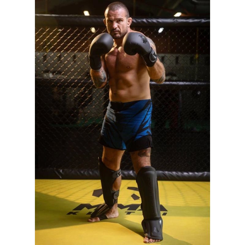DBX Bushido Shin guards - "Black Master" shin guards - fekete protectors and knee pads