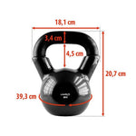 HMS Black KNV08 cast iron kettlebell fekete súlyzó 17-64-062