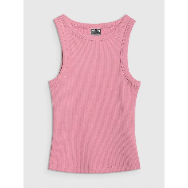 Women's slim ribbed knit top 4F