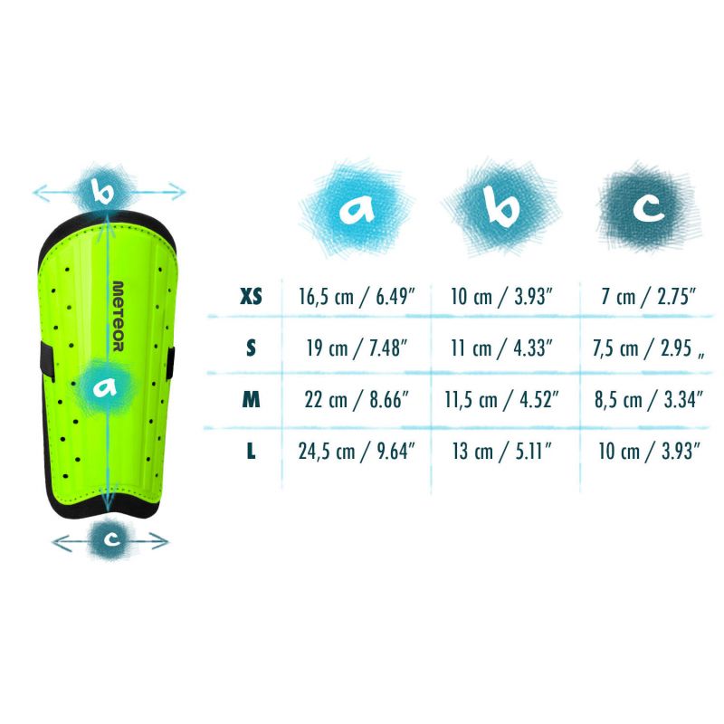 Meteor S football uniw shin guards