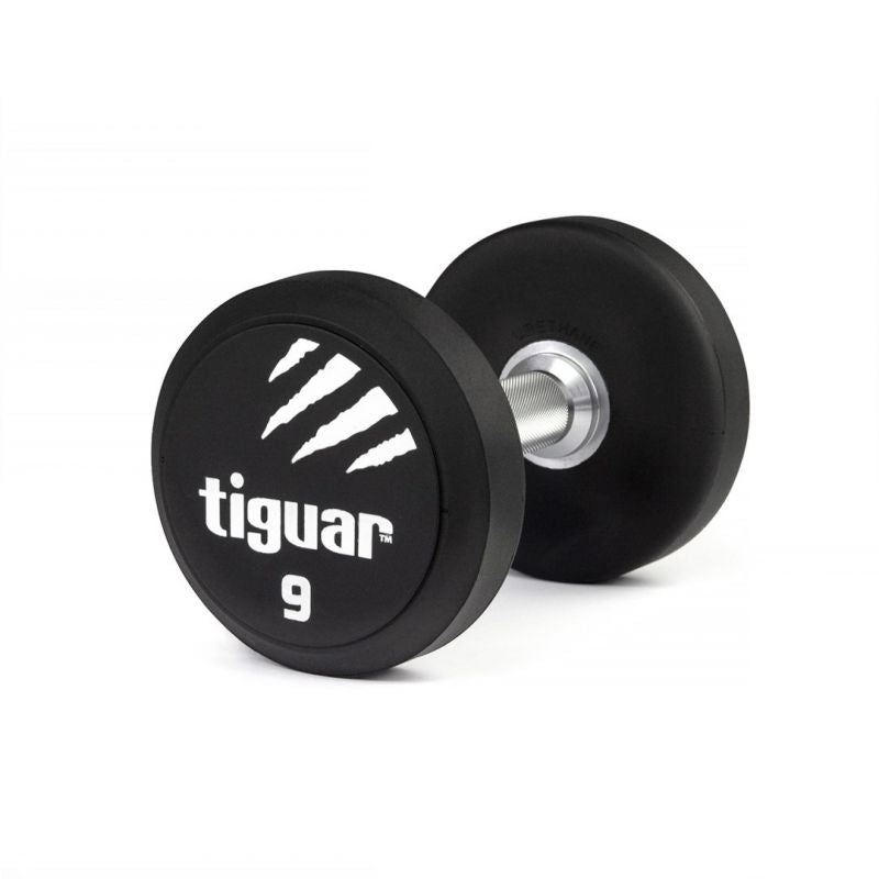 Tiguar PU dumbbell 9 kg fekete edzőfelszerelés TI-WHPU0090