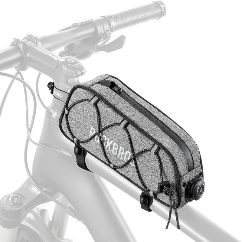 Rockbros 30120045003 ROAD TO SKY bicycle for the top frame tube, waterproof, 0.7L - gray szary táska