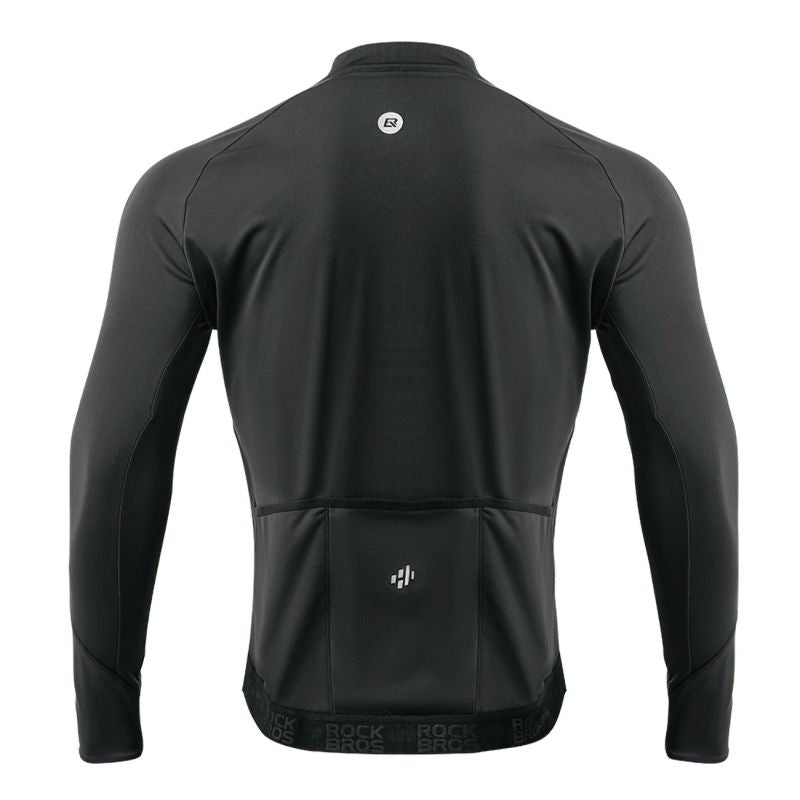 Rockbros Fall/Winter Long Sleeve Cycling - Black fekete dzseki