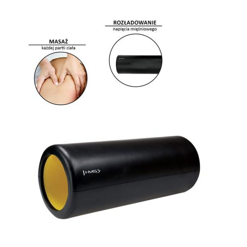HMS Fitness roller BLACK\YELLOW FS111 fekete edzéssegítő 17-39-035