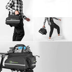 Rockbros A6-03BK bicycle for trunk 35 l with fold-out pockets - black fekete táska