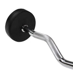 HMS Rubber-coated fixed barbell/bar, curved, 35 kg GSL35 póló 17-58-029