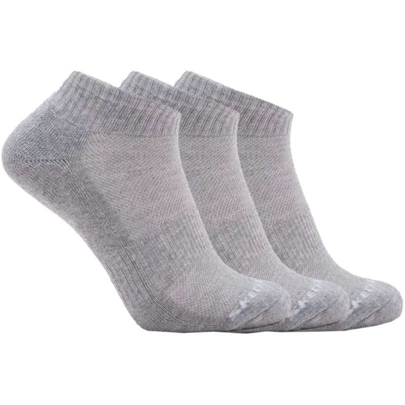Skechers 3pk Unisex Terry Qtr Crew Gray