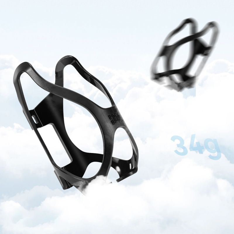 Rockbros LK24-H018 bottle holder plastic basket - black czarny water bottles, training equipment