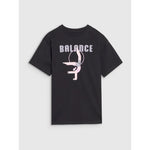 Oversized T-shirt with print for girls 4F FJRSS25TTSHF2646-20S póló