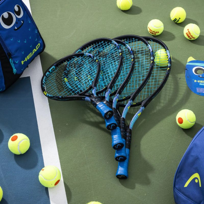 Head Novak 23 cv3 3/4 tennis racket with cover, black and blue, 235014 SC06