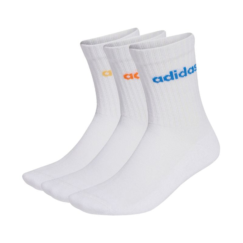 adidas Linear Crew Cushioned Socks 3 Pairs white KD1717 fehér zokni