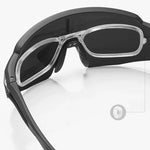 Rockbros Polarized Cycling Glasses with UV Protection and Corrective Insert 14120008006 Gray Lenses - Black czarny glasses, training equipment