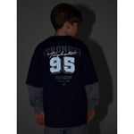 Boy's loose T-shirt with print 4F 4FJRSS26TTSHM3465-31S 158/164 shirts