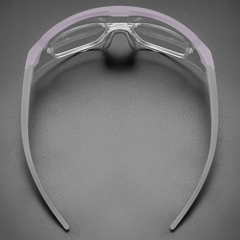 Rockbros Polarized Cycling Glasses with UV Protection and Corrective Insert - Purple lila glasses, training equipment