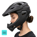 Meteor Hydra S full-face bicycle helmet 51-55 cm black fekete sisak 17894