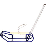 Enero Tomek Metal Sledge With Backrest And Pusher, Blue kék sled