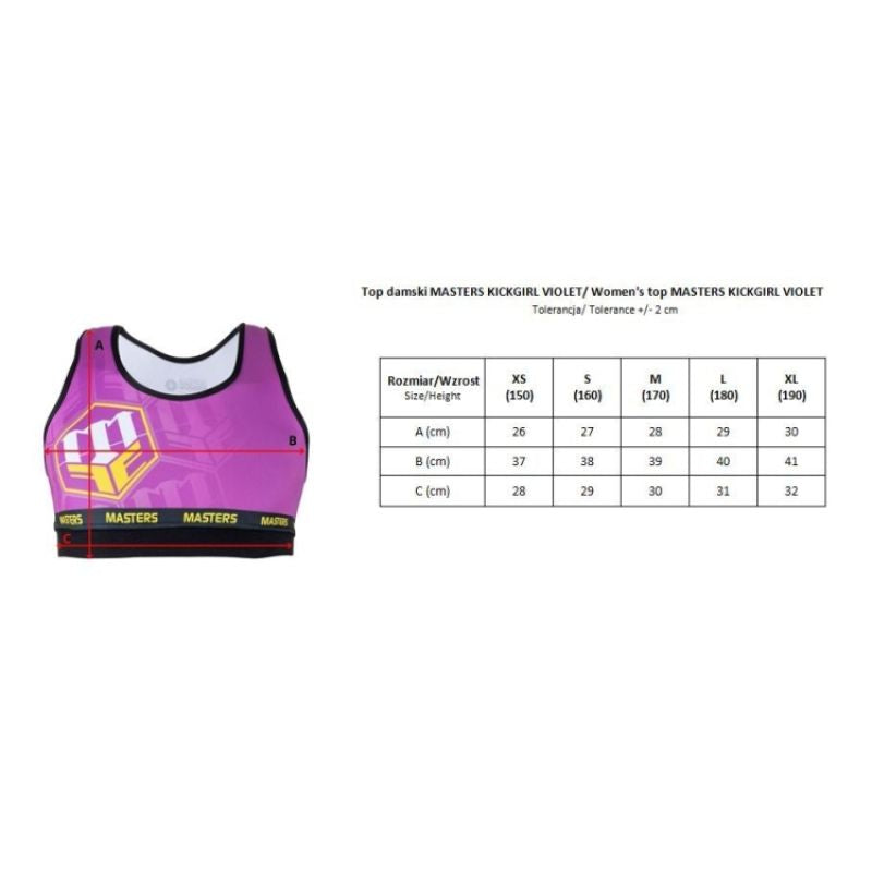 MASTERS FIGHT EQUIPMENT top MASTERS KICKGIRL lila atléta 04003-M