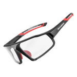 Rockbros Photochromic UV400 Cycling Glasses - Black and Red piros glasses, training equipment