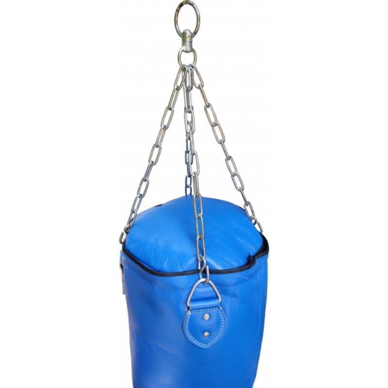 MASTERS FIGHT EQUIPMENT Leather punching bag 150/35 cm full WWS-STAR-1 NEW kék edzőfelszerelés 0442-STAR-102