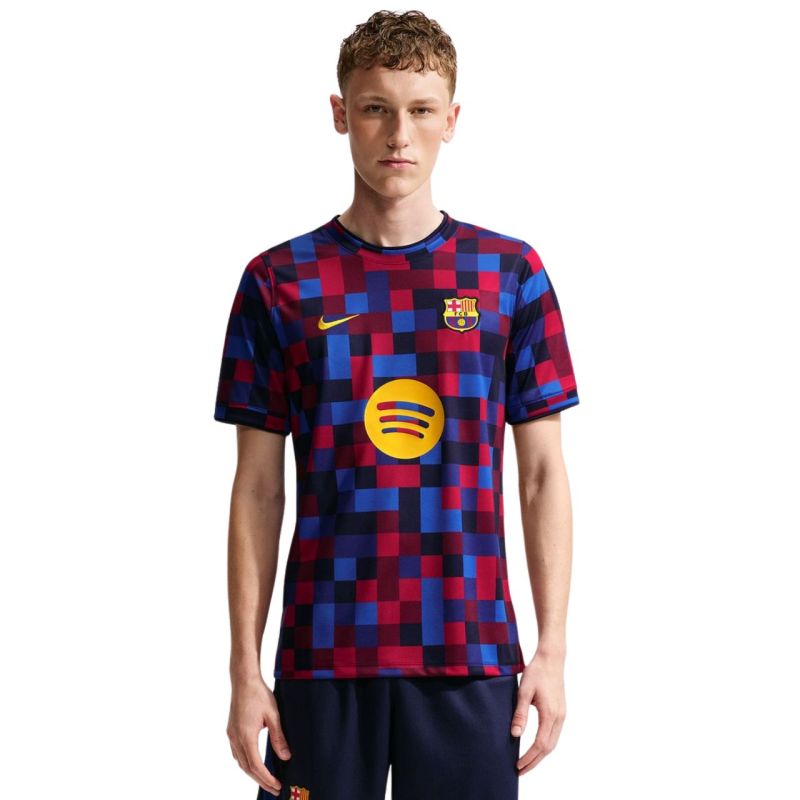Nike FC Barcelona Home Men's T-Shirt Navy Blue and bordó ruházat II1667621