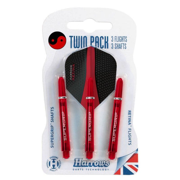 Harrows Twin Pack Supergrip Shafts + Retina Feathers HS-TNK-000013683 Dart felszerelés