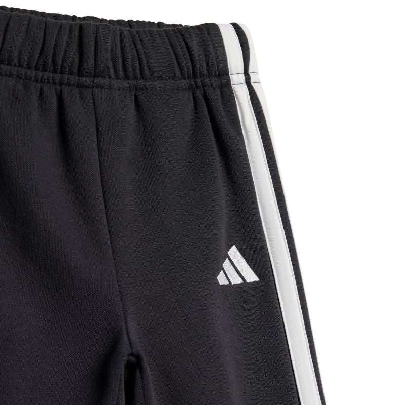 adidas Essentials Joggers 3 Stripes Fleece Hoodie Tracksuit for Kids Black JD6484