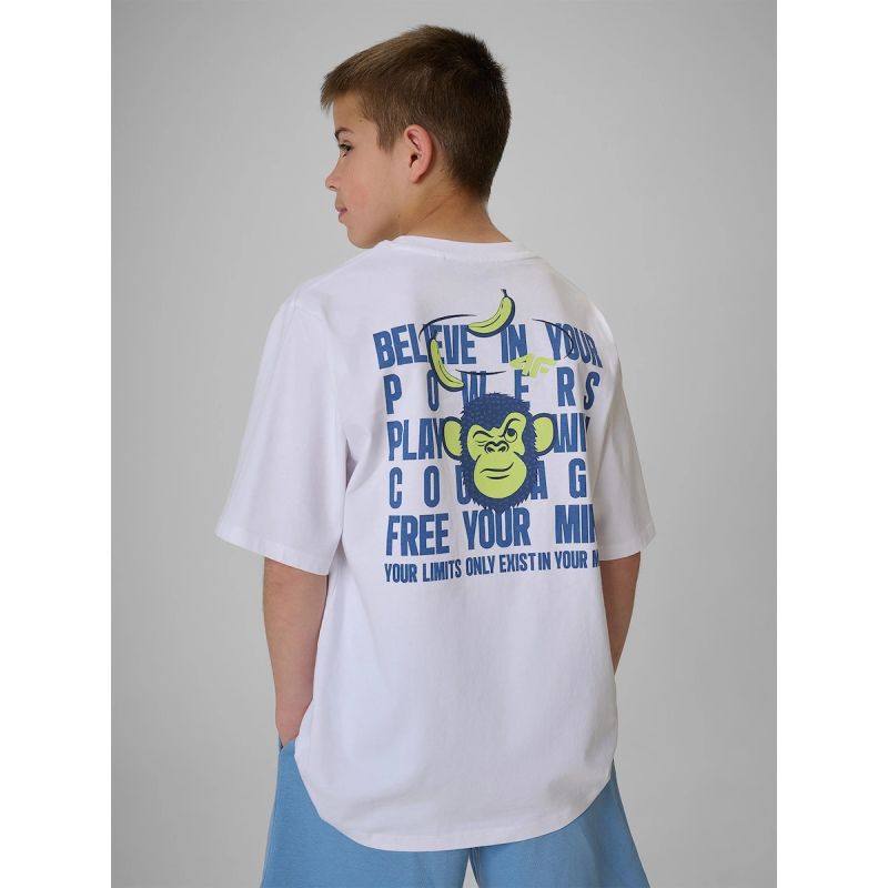 4F Boy's loose T-shirt with print 158/164 ruházat 4FJRSS26TTSHM4276-10S