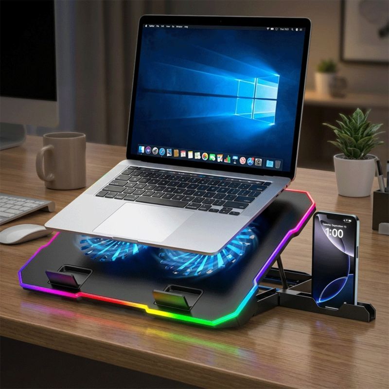 Wozinsky WDCX-A26 NitroCool RGB Gaming Laptop Cooling Pad - Black fekete phones and accessories