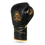 DBX Bushido ProFighter Gold - Legacy Series - Multi-Layer Boxing Gloves bordeaux - wiązane kesztyű