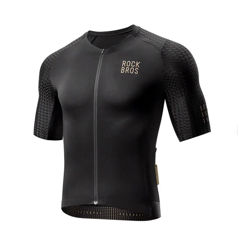 Rockbros Diamond Short Sleeve Cycling Jersey Size M - Black czarny \ m póló