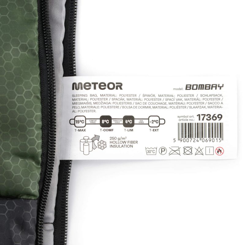 Meteor Bombay Sleeping Bag zöld tourist equipment, sleeping bags